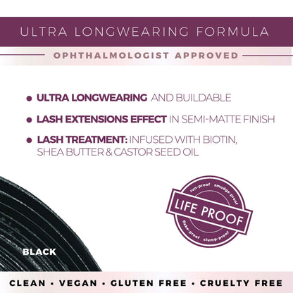 blinc Lash Extension Tubing Mascara, Lengthening & Defining, Black