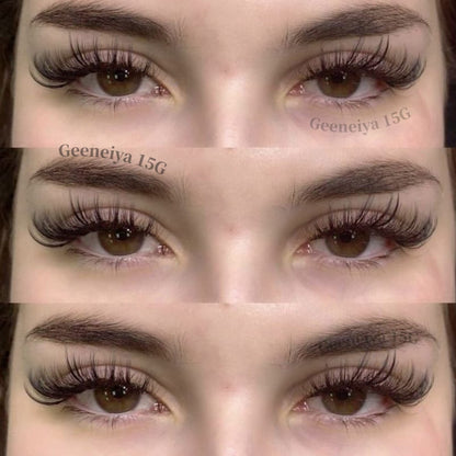 Geeneiya Lashes Wispy Mink Natural Eyelashes Spikes Lash Extensions Look Fluffy False Eyelashes 18mm Long Strip Lashes Cat Eye Eyelashes Fairy Look 7 Pairs Multipack