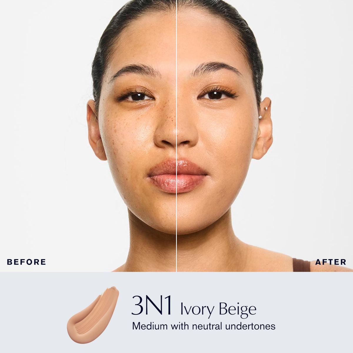 Estée Lauder Double Wear Stay-in-Place Foundation Makeup | 36-Hour Long-Wear Oil-Free Liquid Matte Foundation | Hydrating, Breathable, Buildable | New Formula, 1 Fl Oz, 3N1 Ivory Beige