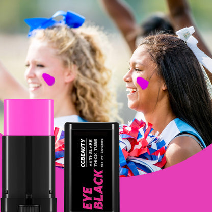 CCBeauty Hot Pink Eye Black, Sweatproof Eyeblack Stick For Baseball Football Softball Lacrosse, Face Paint Sports Grease For Pro Performance, Game Day Cheer Playoffs Accessories for Players & Fans