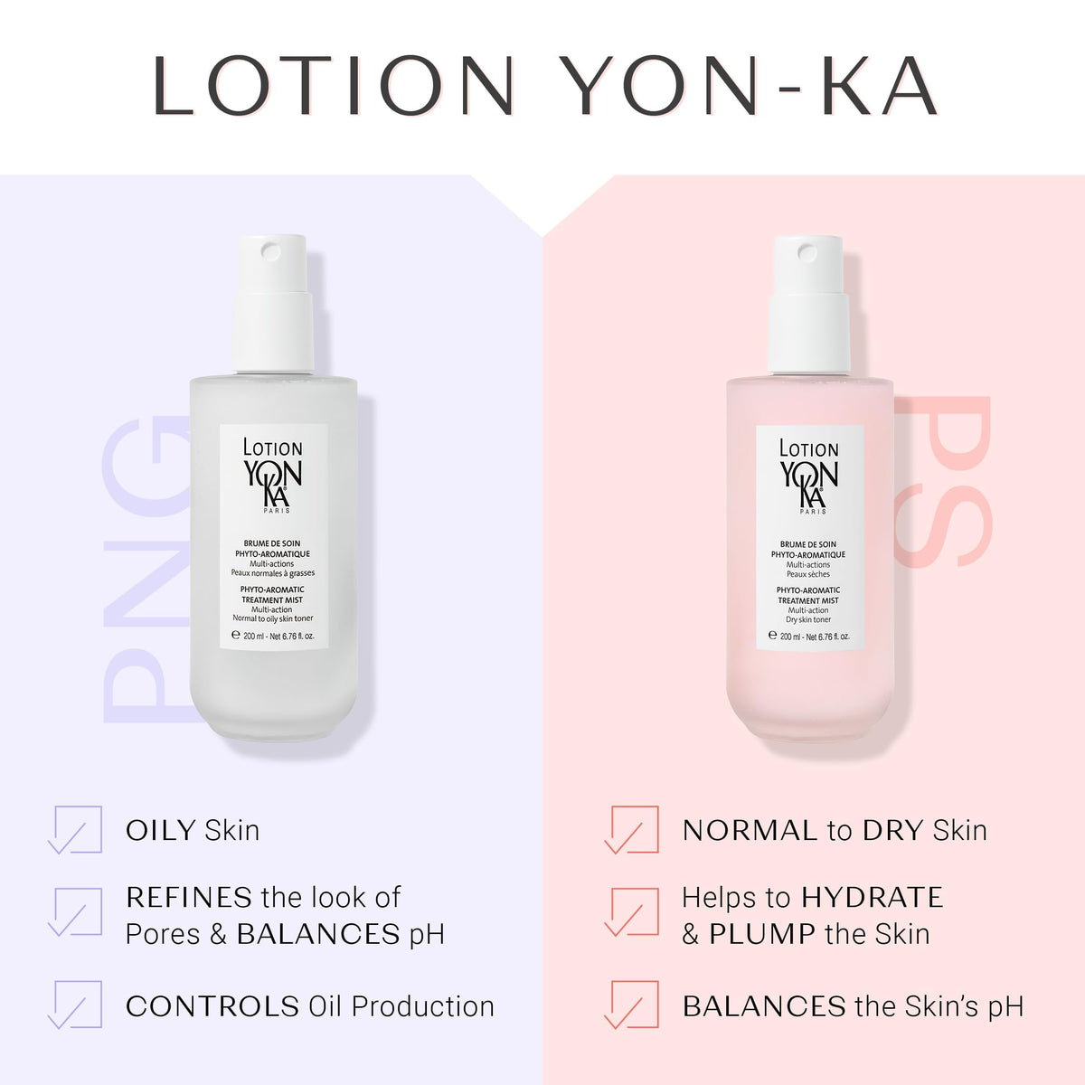 YON-KA Paris Lotion PS Hydrating Toner Face Mist for Dry, Sensitive Skin