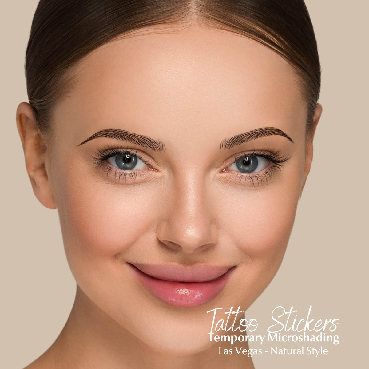 Bliss and Beyond USA | Waterproof Eyebrow Tattoo Stickers. A real hair stroke look. Hair replacement without surgery. Solution for hair loss. Bushy Tinted eyebrow tattoos. (New Las Vegas, Dark Brown)