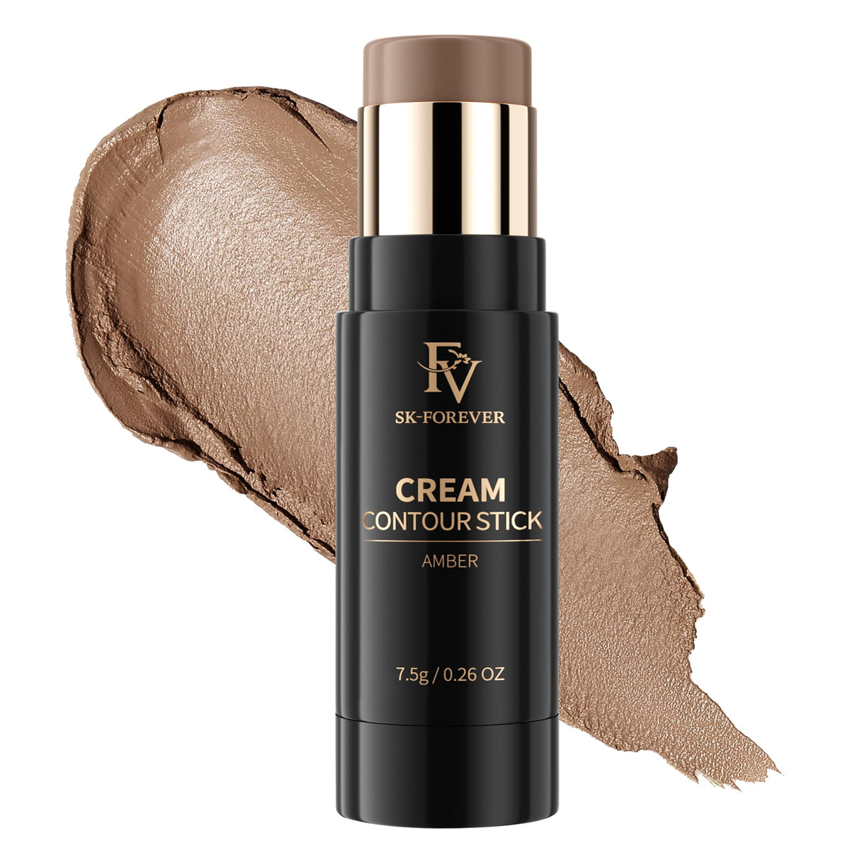 FV Cool Toned Contour Stick, Creamy & Blendable Formula, Highly Pigmented, Long-Lasting for a Natural, Waterproof Finish, Face Sculpting Makeup for Fair/Light Skin, Beginner Friendly, 01 Amber
