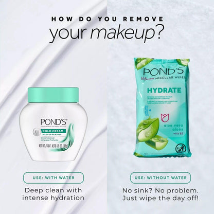Pond's Cold Cream Make-Up Remover 2-Pack, 3.5 Oz Ea