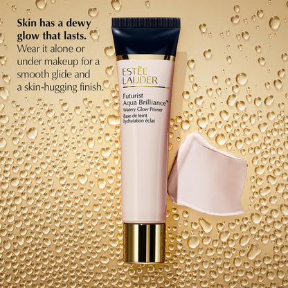 Estée Lauder Futurist Aqua Brilliance™ Watery Glow Makeup Primer with Hylauronic Acid for Triple Moisture, Travel Size, 0.5 Ounce