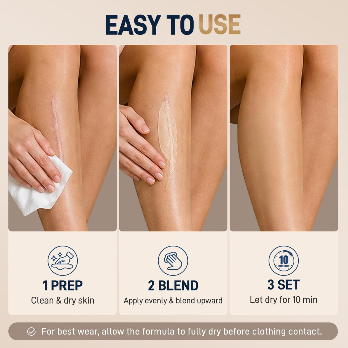Body Coverage Perfector Tattoo Concealer for Tattoo Scars Veins 03 Natural