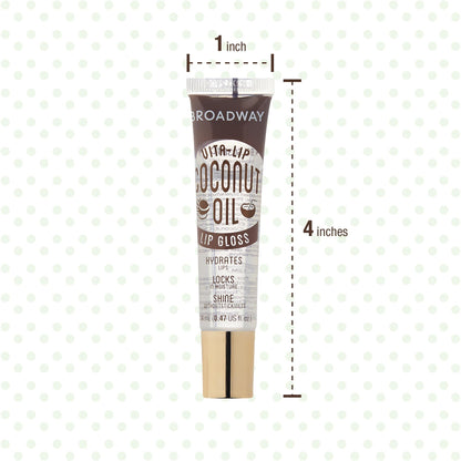Ruby Kisses Broadway Vita-Lip Clear Lip Gloss (Coconut Oil 6 Pack), Ultra-Hydrating & Soothing Formula with Vitamin Oils, High-Shine Non-Sticky Finish, Healing Glossy Lip Balm Locks in Moisture