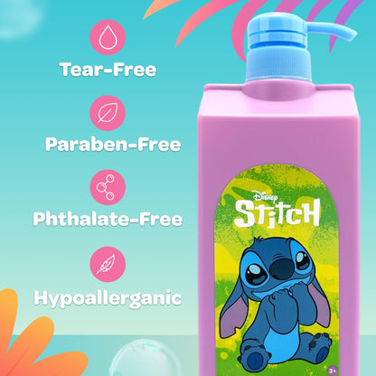 Disney Lilo & Stitch 3-in-1 Body Wash, Shampoo, & Conditioner | Pineapple Punch Scented | Tear Free, Paraben Free, Phthalate Free | Hypoallergenic | 33 fl oz (976 ml)