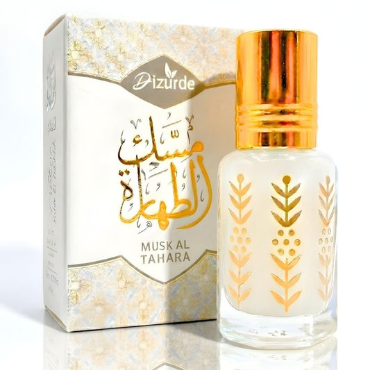 Dizurde Musk Al Tahara 6mL (0.20 Fl Oz) | White Musk Perfume for Women | Egyptian Musk Oil Arabian Perfume | Soft Skin Scent for Everyday Wear & Layering