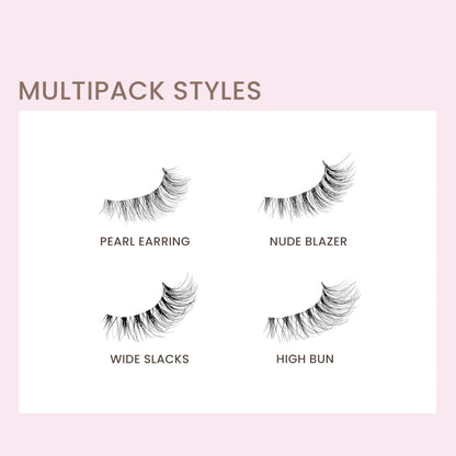 Kiss The New Natural, False Eyelashes, 'Pearl Earring', 12mm, Includes 4 Pairs Of Lashes, Easy to Apply, Reusable Lash Clusters