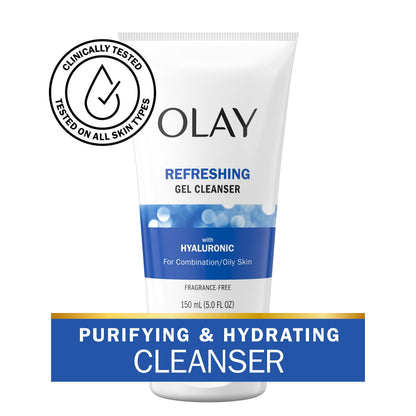 Olay Regenerist Hyaluronic + Peptide 24 Face Wash, Fragrance-Free, 5.0 o
