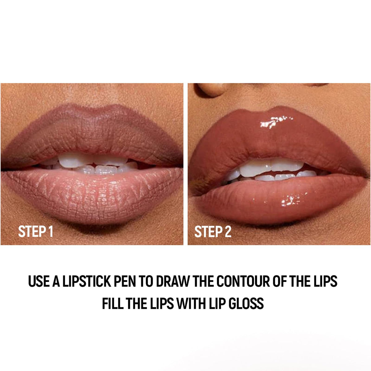 3 Pcs Double-ended Glossy 2-in-1 Lip Liner and Lipstick Set (#01 #02 #03)