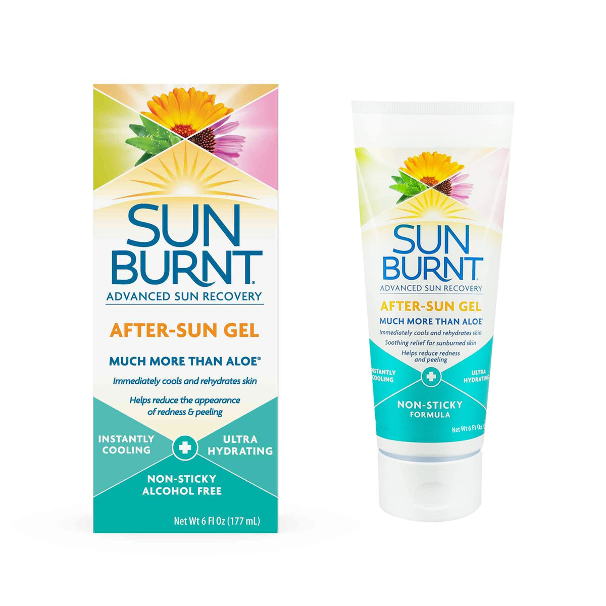 Sunburnt Ultra Hydrating Aloe Vera Gel, After Sun Moisturizer, 6 oz