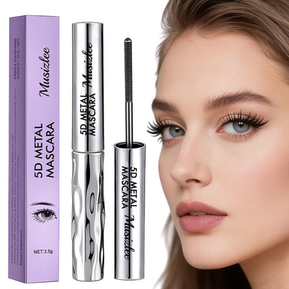 Musizlee Iron Wand Mascara, 5D Curling & Volumizing Eyelash Mascara, Black