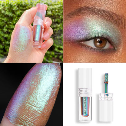MAKI YIKA Glitter Liquid Eyeshadow Green Purple Color Shifting Eyeshadows
