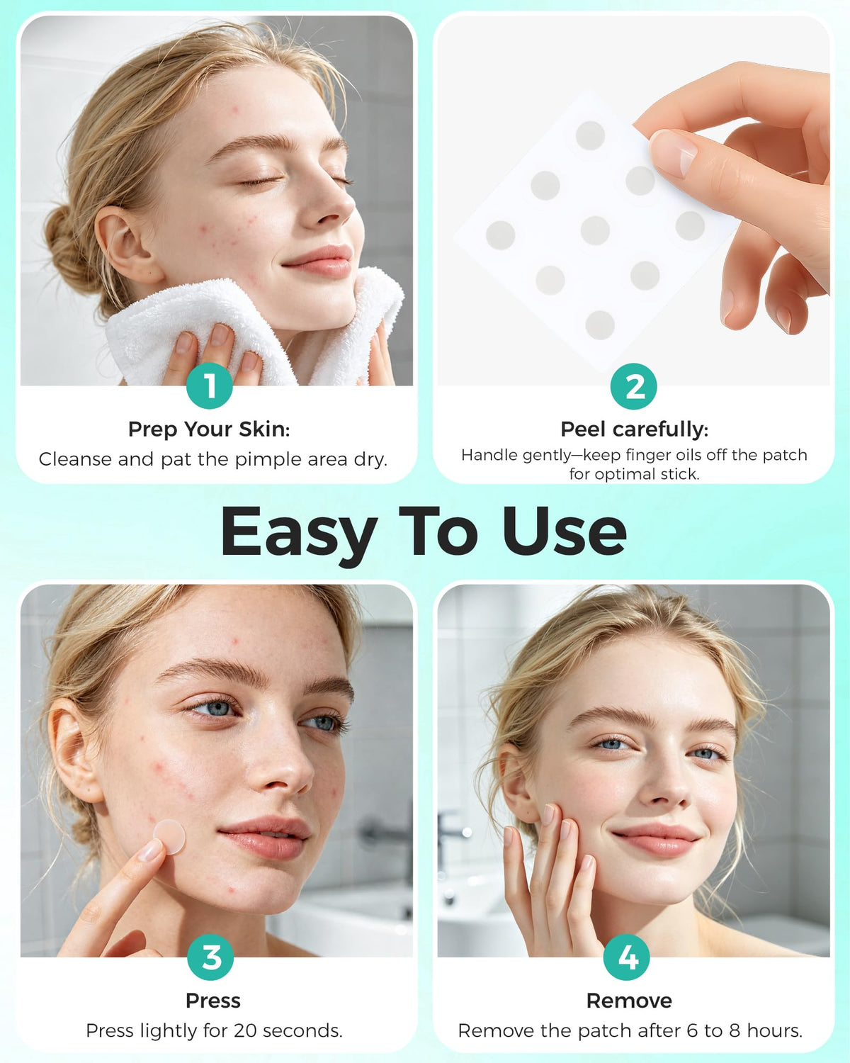 Pimple Patches for Face, 36ct Acne Patches, Microdart & Microneedle Patches