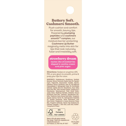 eos Strawberry Dream Plumping Peptides & Shea Butter Lip Butter, 0.35 fl oz