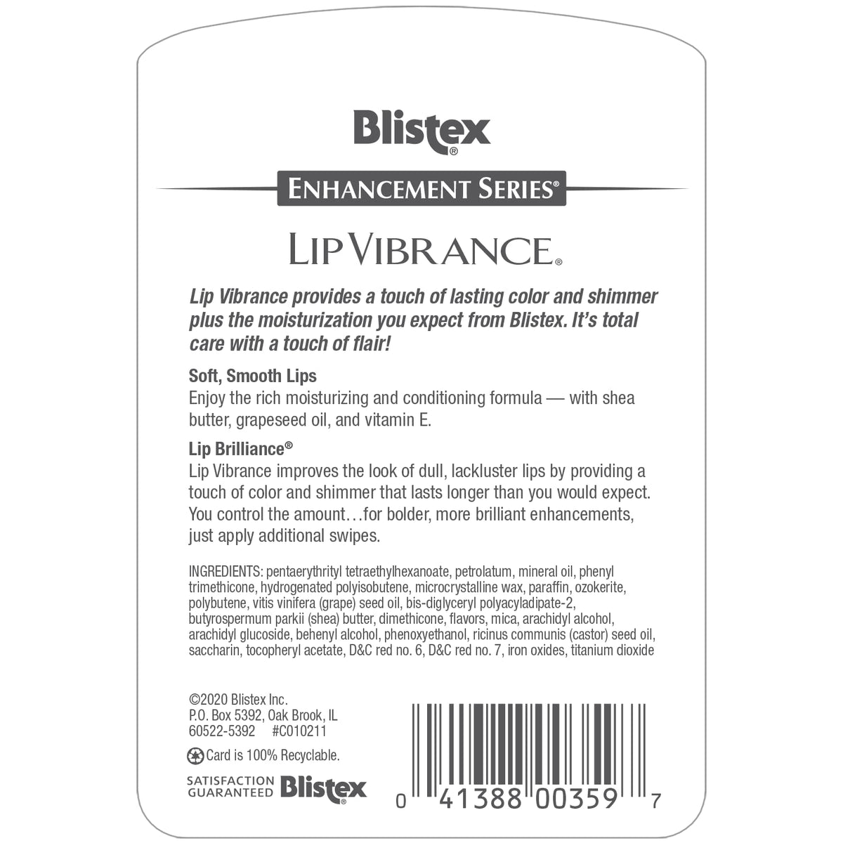 Blistex Lip Vibrance, Lip Protectant 0.13 oz (Pack of 2)