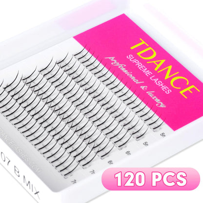 TDANCE Bottom Lash Extension 120 Pcs 0.07mm Thickness Lower Lash Extensions Bottom Lashes B Curl 5-7mm Mixed Under Bottom Lashes (0.07-B,5-7 mm)