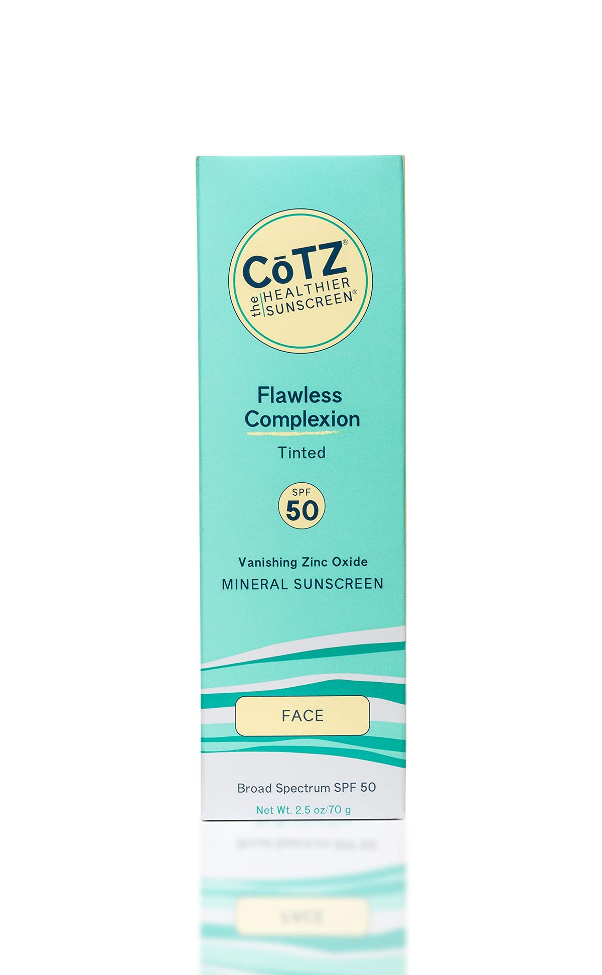 CoTZ Skincare | Flawless Complexion | Lightly Tinted | Facial Mineral Sunscreen Broad Spectrum SPF 50; 2.5 oz / 70 g