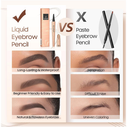 Eyebrow Pen Eye Brow Pencil 4D Microblading Waterproof Dark Brown