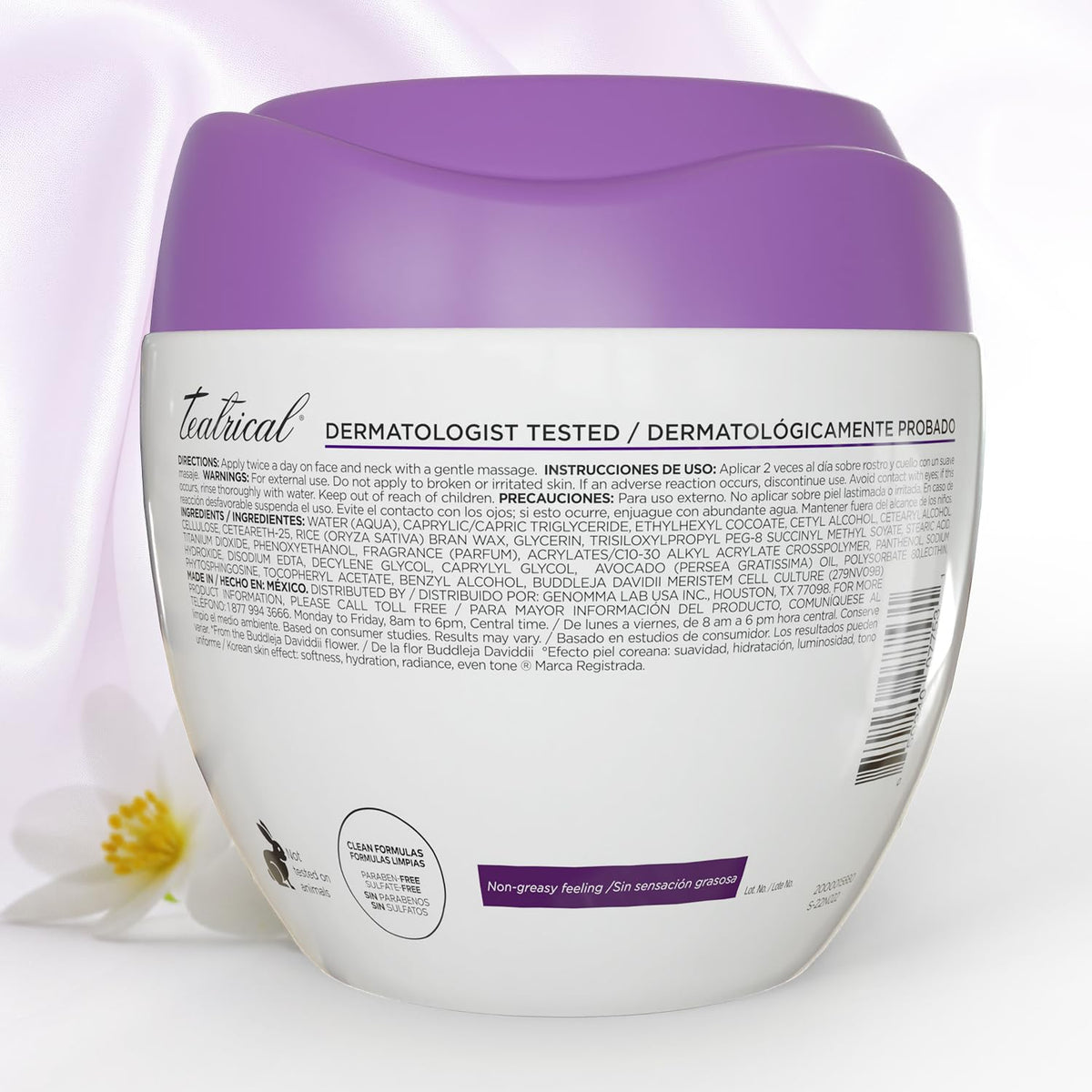 TEATRICAL Korean Facial Cream Effect with Stem Cells and Rice, 7 oz
