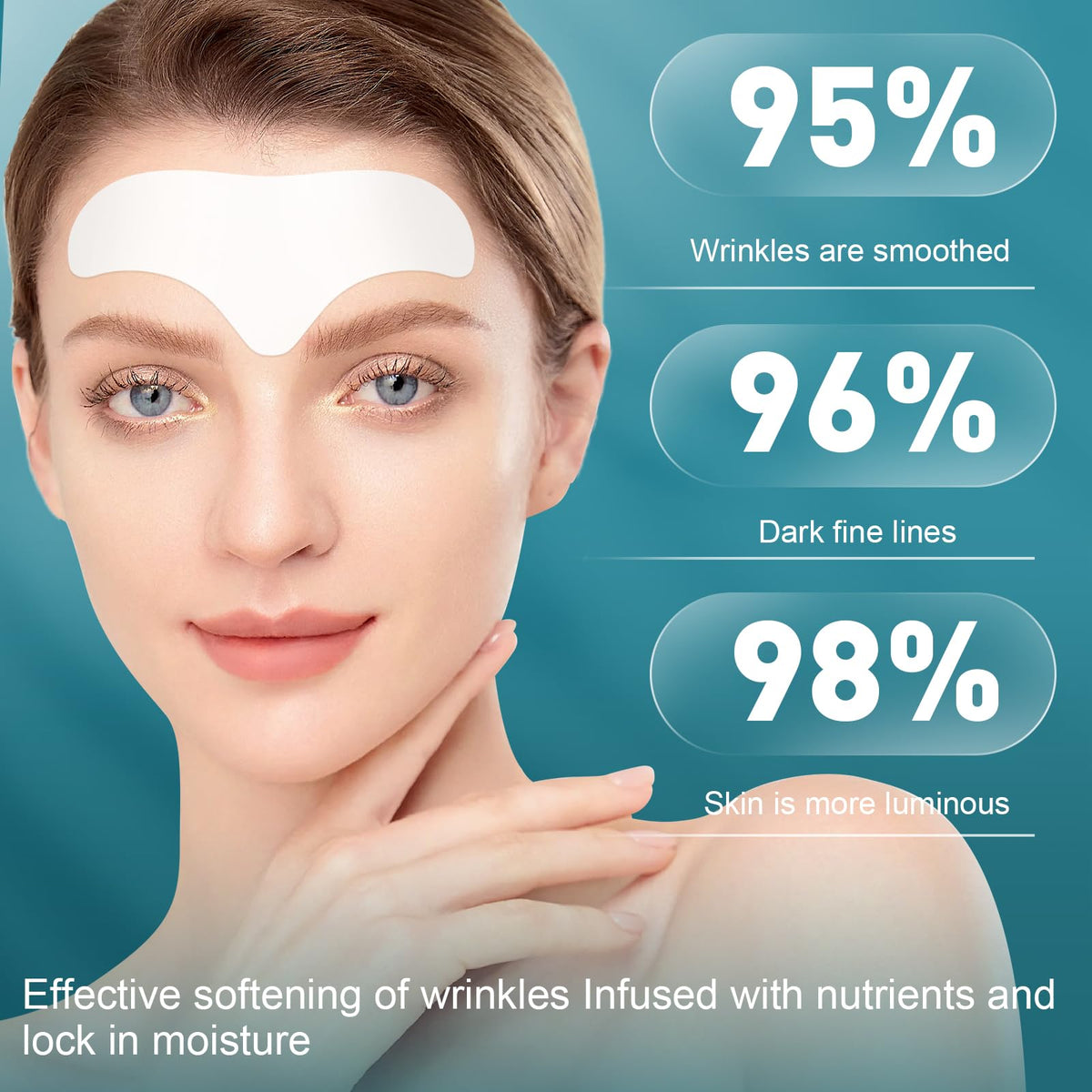 YHOVID 24 Pcs Forehead Wrinkle Patches, Forehead Patches for Wrinkles