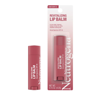 Neutrogena Revitalizing Tinted Lip Balm SPF 20, Sheer Sunny Berry, .15 oz