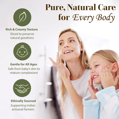 era of nature Organic Unrefined Raw African Ivory White Shea Butter 32oz - Moisturizing Raw Shea Butter Bar for Skin & Hair, DIY Lip Balm Base, Cream, Soap & Lotion Making Supplies Kit, Skincare