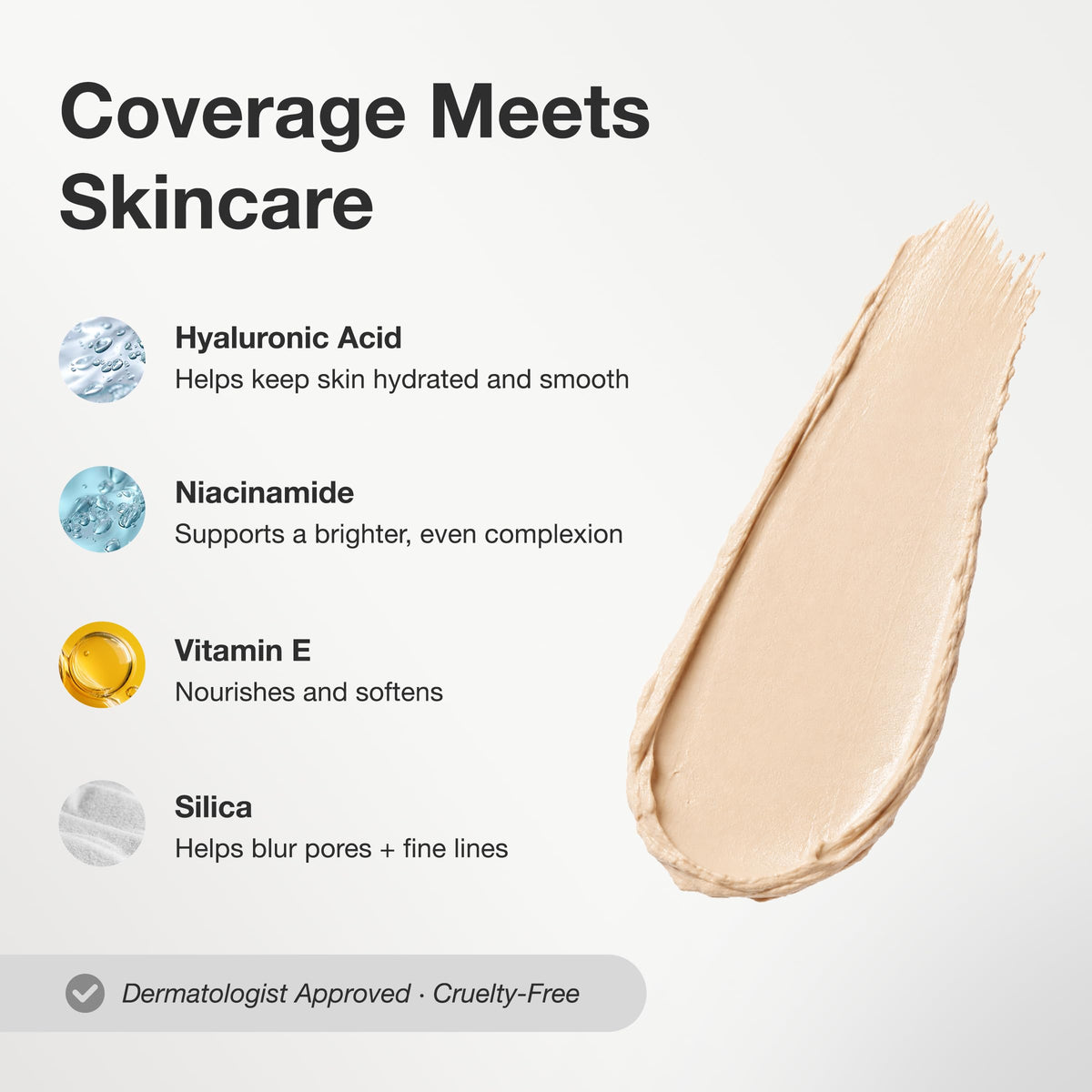 Hanae Korea 3-in-1 Foundation Stick with Brush, Full Coverage | Light Shade