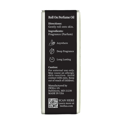 Well's Oil Roll-On Perfume Oil (Bacarat 540) | Oil-Based Fragrance | Long-Lasting Wear | Paraben-Free | 0.33 fl oz / 10 ml