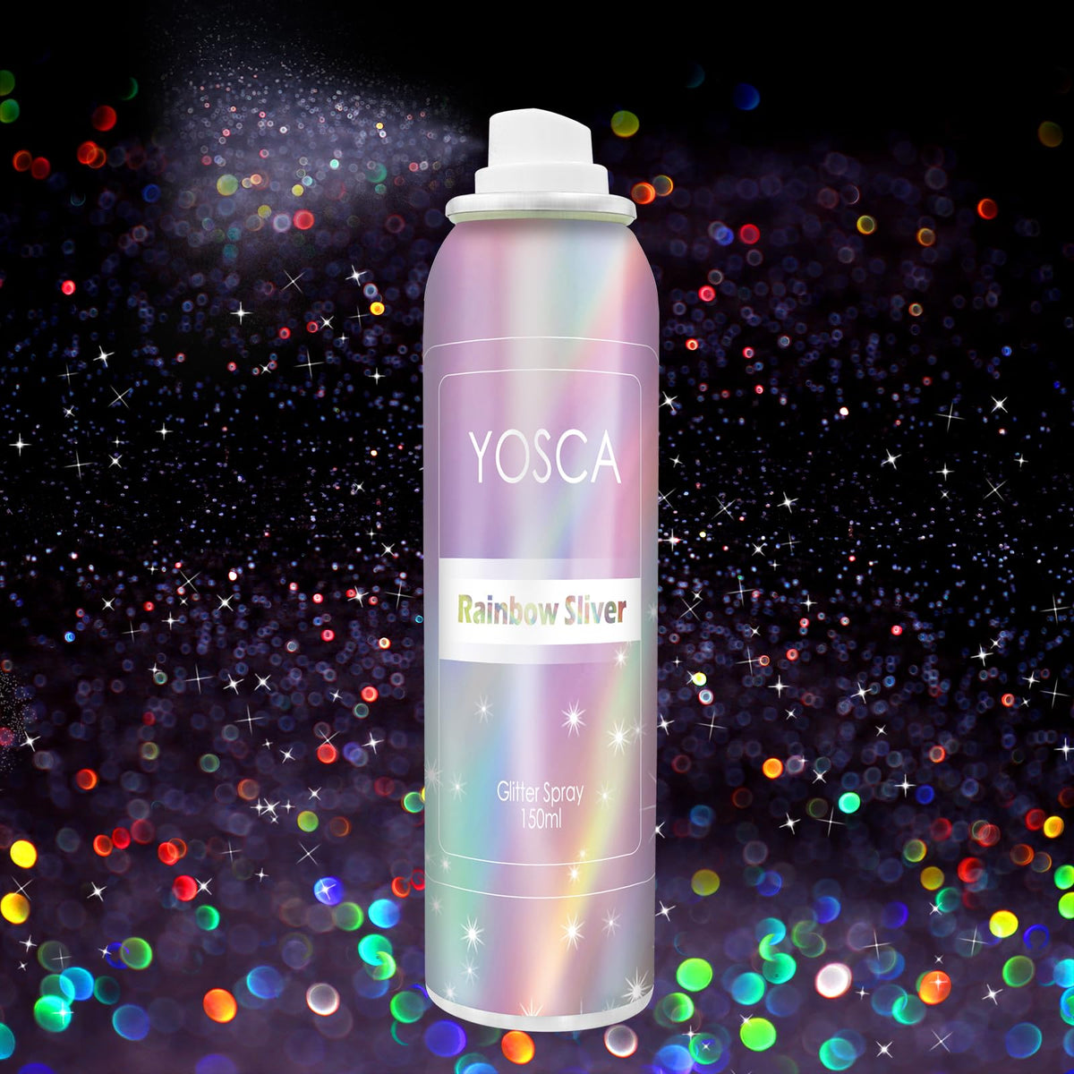 YOSCA Body Glitter Spray, 150ML Holographic Glitter Hairspray