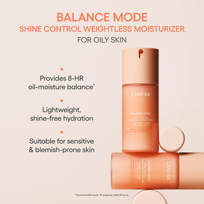 LANEIGE Balance Mode Shine Control Pore-Minimizing Lightweight Moisturizer