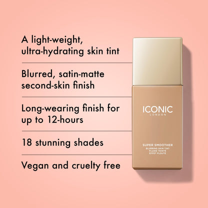 ICONIC LONDON Super Smoother Blurring Skin Tint | Cool Light, 1.01 Fl Oz