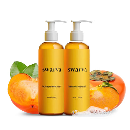 Swarva Japanese Persimmon Body Wash | Odor Cleanser - Sensitive Gel, 2 Pack