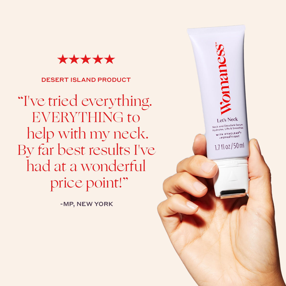 Womaness Let's Neck Serum for Neck Tightening and Lifting, 50ml