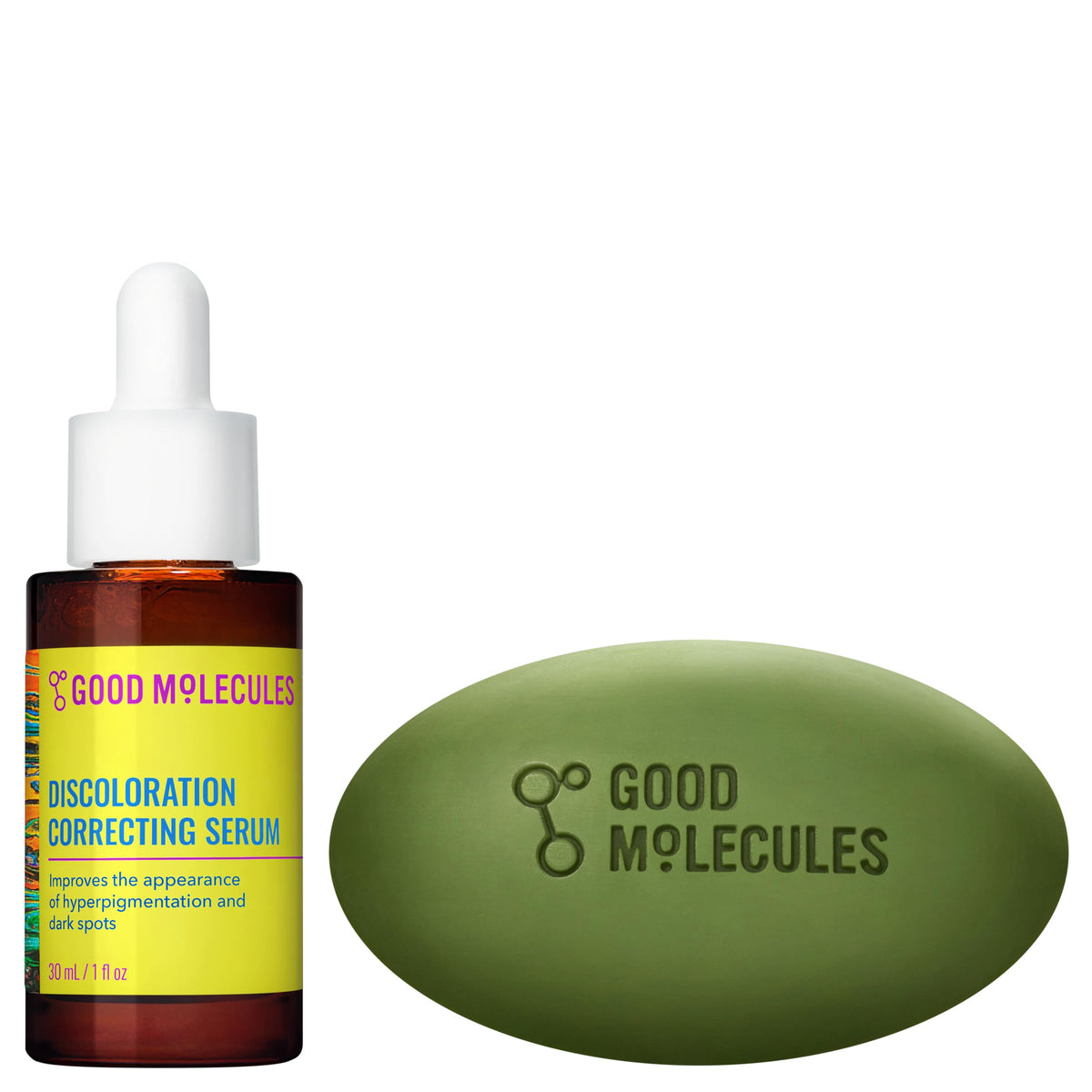Good Molecules Brightening Skincare Set, Discoloration Serum & Body Duo