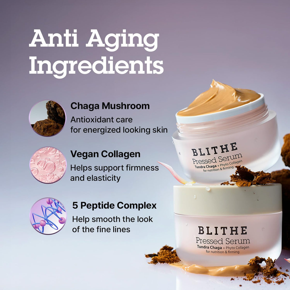 BLITHE Pressed Serum Tundra Chaga Moisturizer 0.91 fl oz