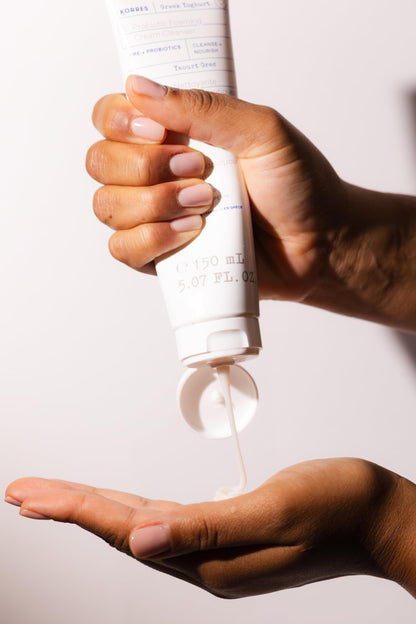 KORRES Greek Yoghurt Foaming Cream Cleanser, Deep Skin Cleansing 5.07 Fl Oz