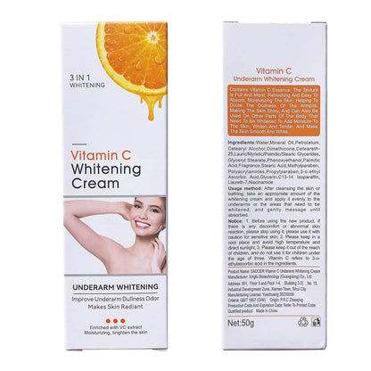 Vitamin C Skin Whitening Cream,Dark Spot Remover for Face,Skin Lightening Cream for Intimate Areas,Neck,Armpit,Elbow, Inner Thigh and Knees,Improve Underarm Dullness Odor