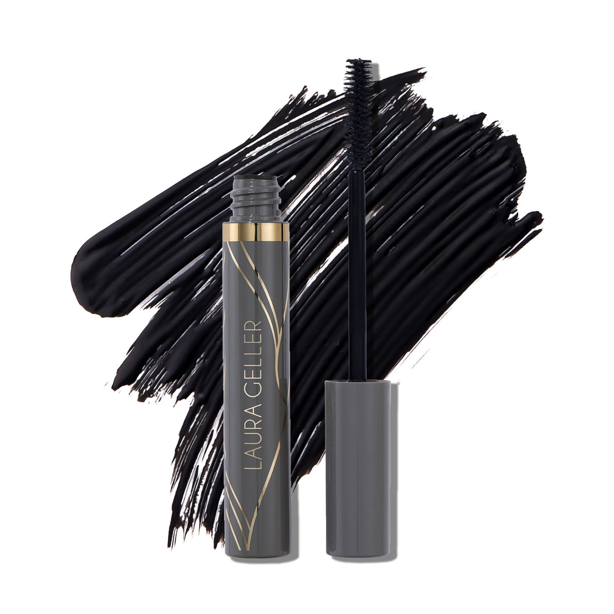 LAURA GELLER NEW YORK Always There Lengthening Mascara in Black - Defining, Curling, Buildable Formula Eye Makeup- Innovative Lengthening Brush - 1 count