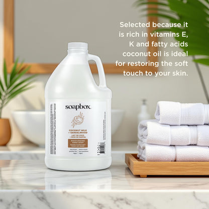 Soapbox Coconut Milk & Sandalwood Liquid Hand Soap Refill - 1 Gallon