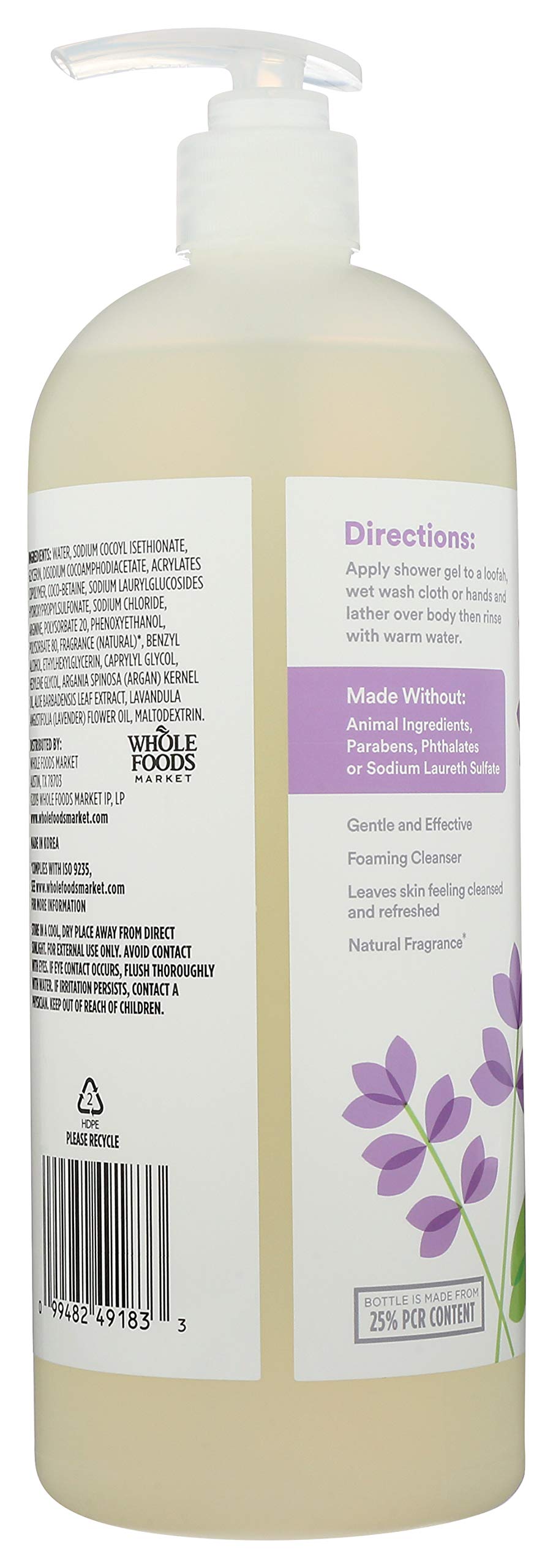 365 by Whole Foods Market, Foaming Shower Gel, Lavender, 32 Fl Oz