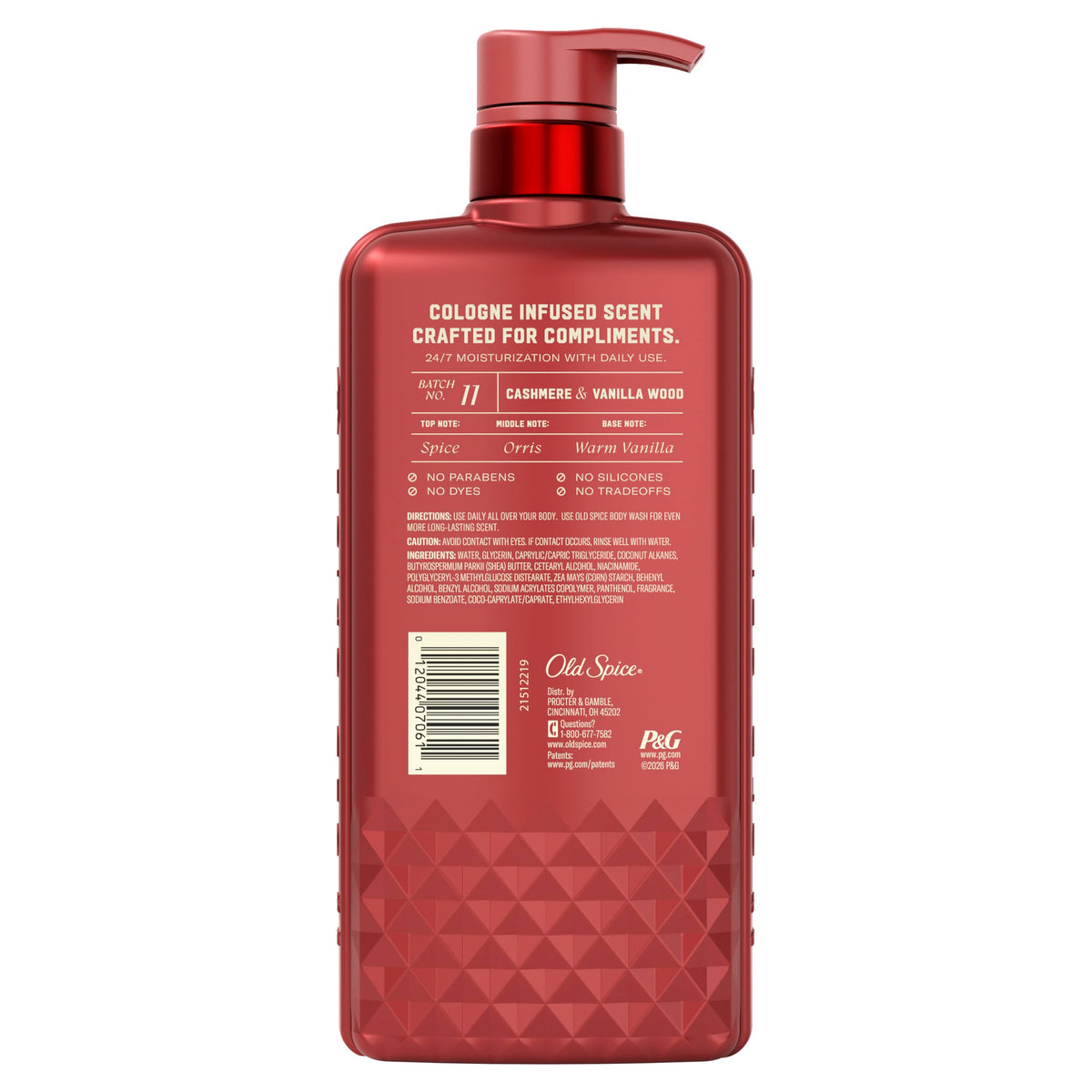 Old Spice Hand & Body Lotion for Men, Cashmere & Vanilla Wood, 20 fl oz
