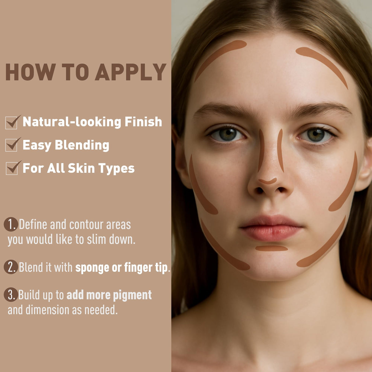 FV Cool Toned Contour Stick, Creamy & Blendable Formula, Highly Pigmented, Long-Lasting for a Natural, Waterproof Finish, Face Sculpting Makeup for Fair/Light Skin, Beginner Friendly, 01 Amber
