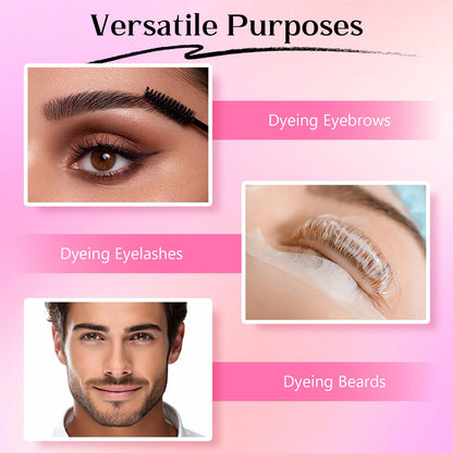 Eyelash and Eyebrow Color Kit 2-in-1,Easy Use Salon at Home Instant Set,7ml
