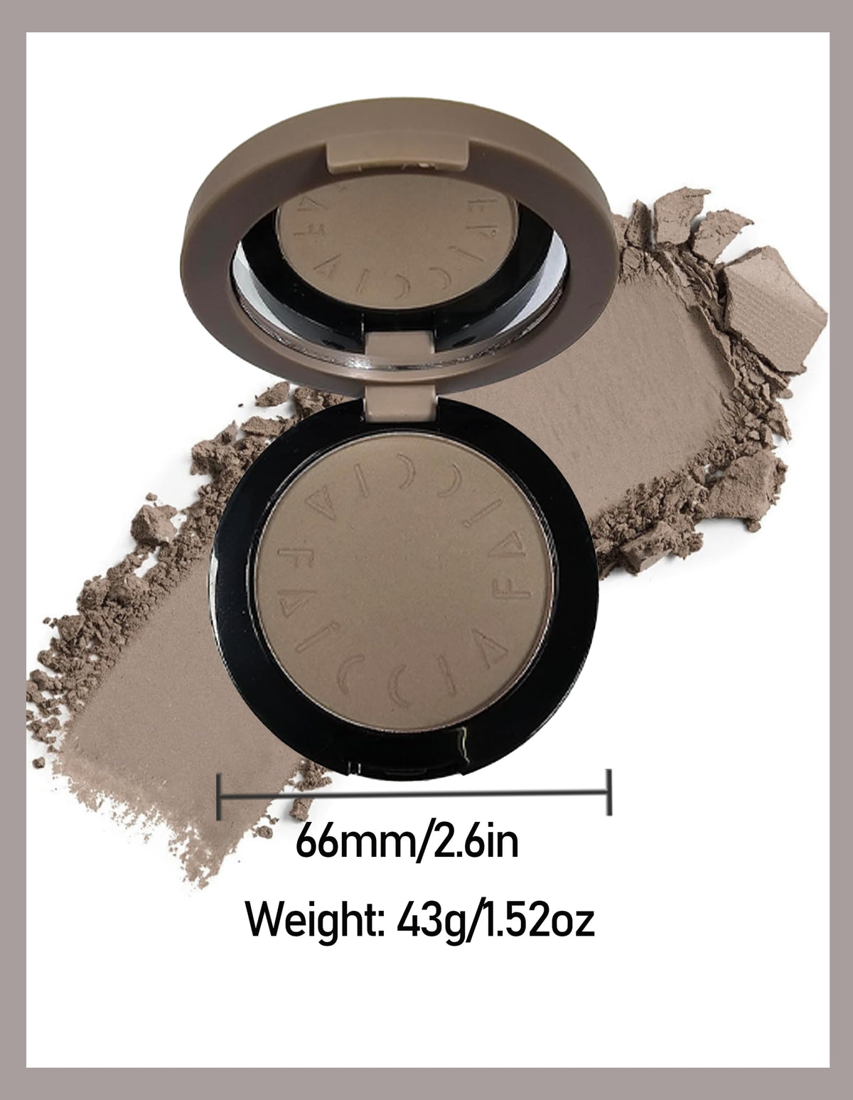 Cool Toned Contour Palette with Face Brush, Taupe Grey Contour Powder