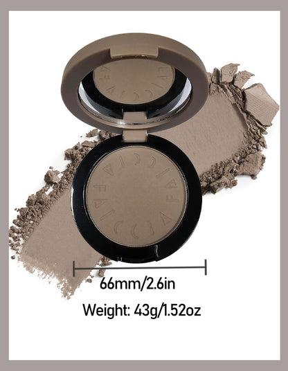 Cool Toned Contour Palette with Face Brush, Taupe Grey Contour Powder