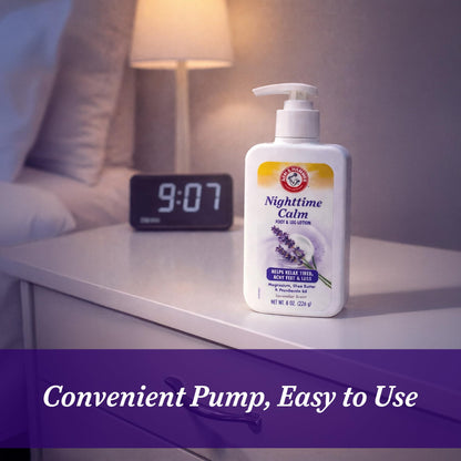 Arm & Hammer Nighttime Calm Foot & Leg Lotion, Lavender, 8 oz