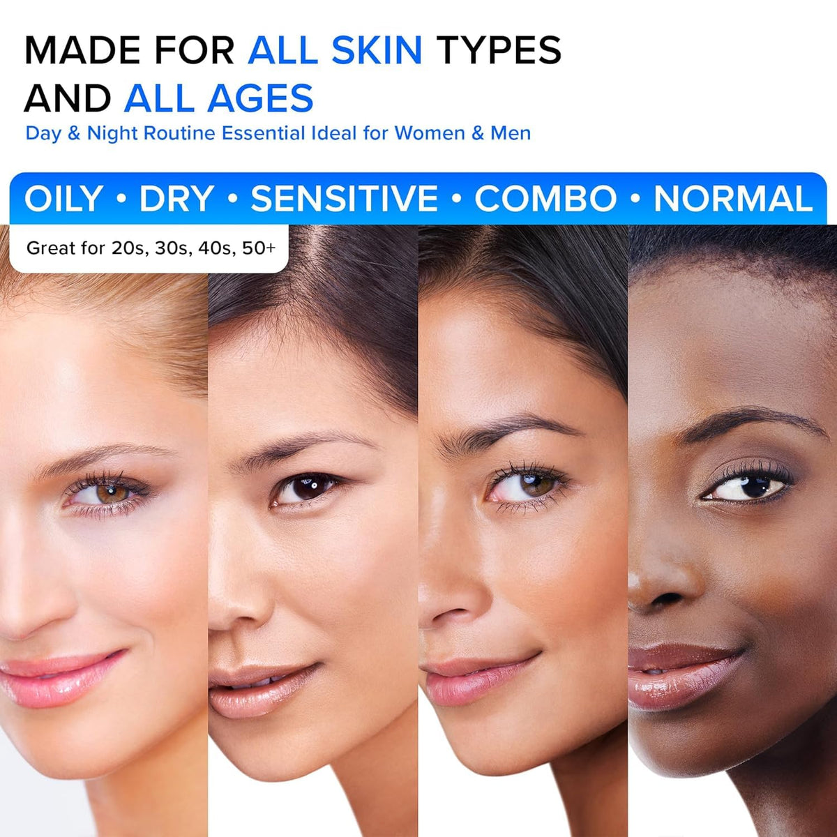 Collagen Face Cream with Retinol & Hyaluronic Acid - Women&Men, Day&Night